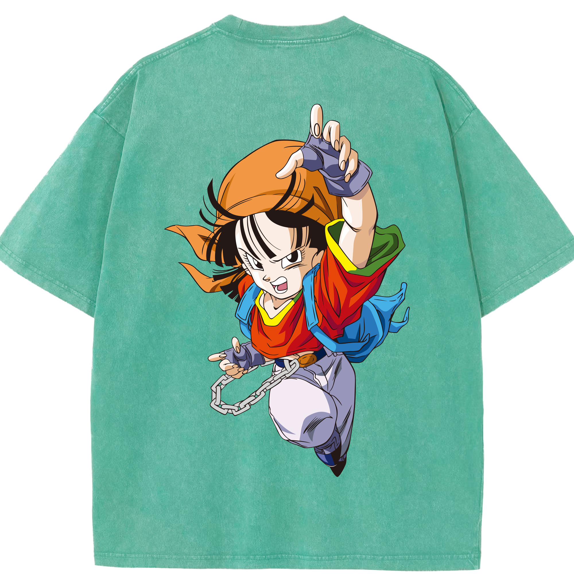 （画像用） ドラゴンボール パン DRAGON BALL Pan 綿100% ヴィンテージ風 半袖Tシャツ（背面プリント）